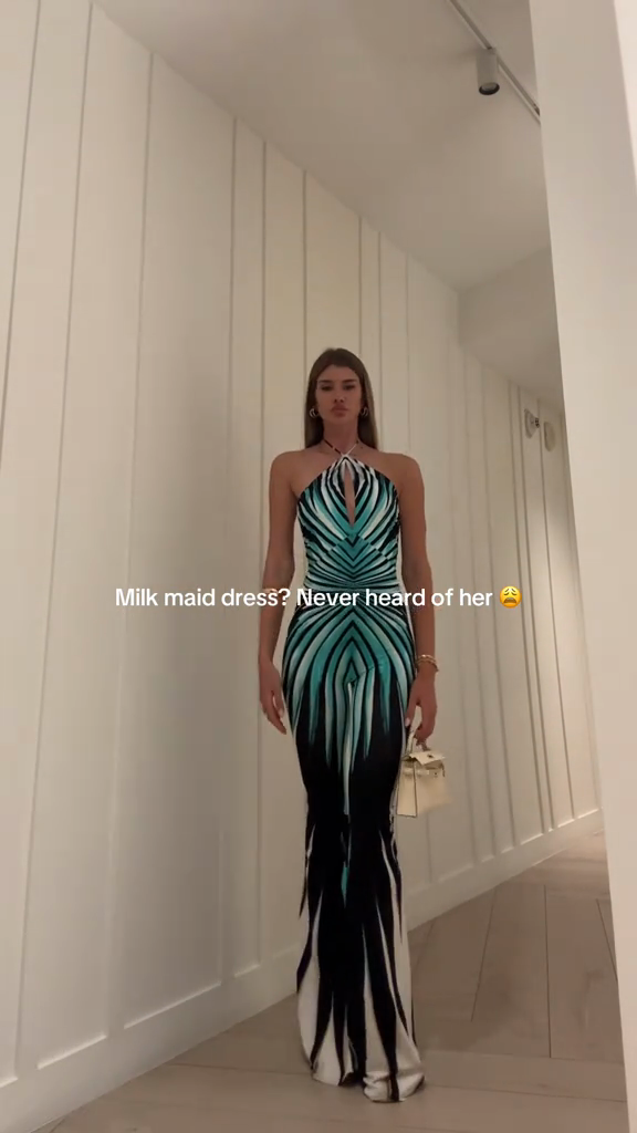 Halter Neck Geometric Print Jumpsuit