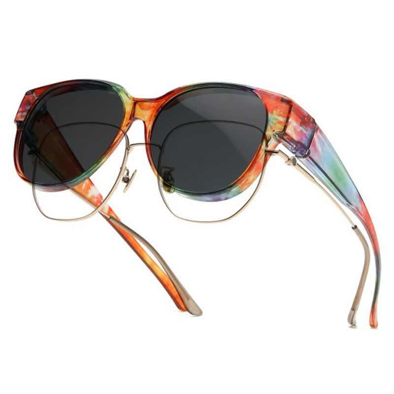 Spykay™ SG60958 Fit Over Glasses Floral Frame Polarized Sunglasses for Driving