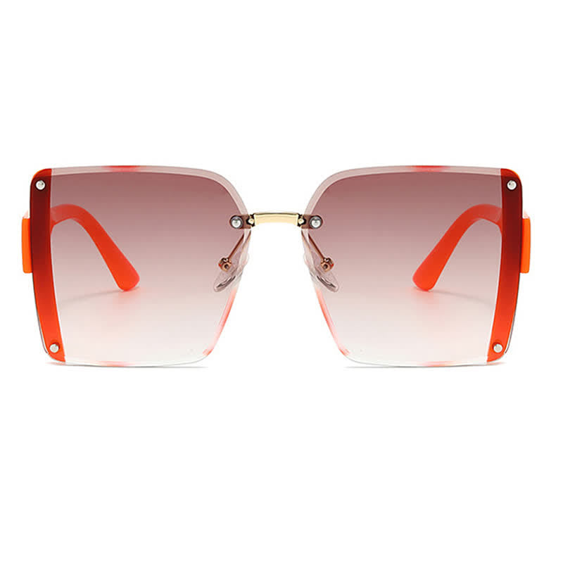 Spykay™ SG60835 Square Frame Oversized Rimless Sunglasses