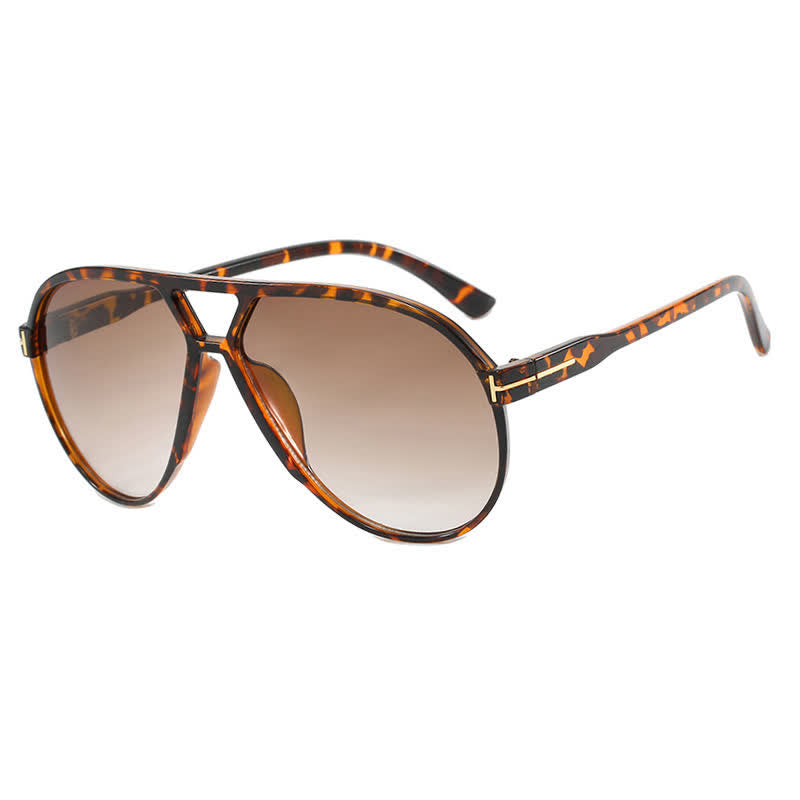 Spykay™ SG60858 Double Bridges 'T' Design Oversized Frame Hipster Aviator Sunglasses