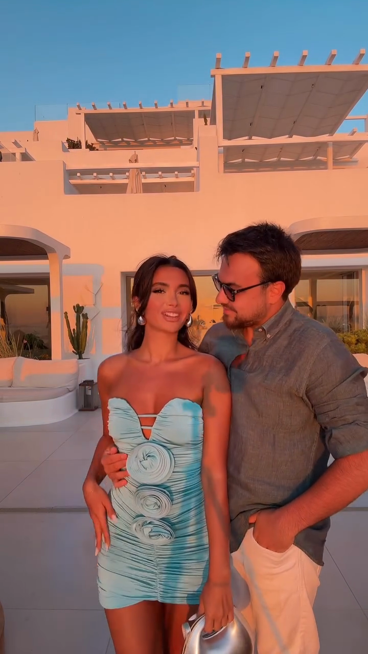 Light Blue Strapless Mini Dress