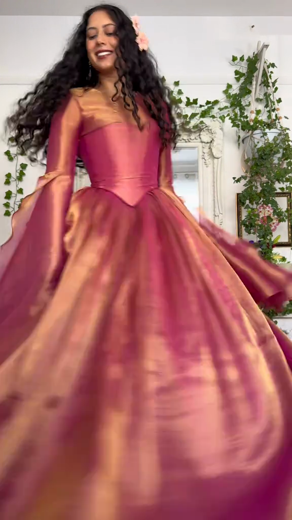 Renaissance - Inspired Pink Satin Gown
