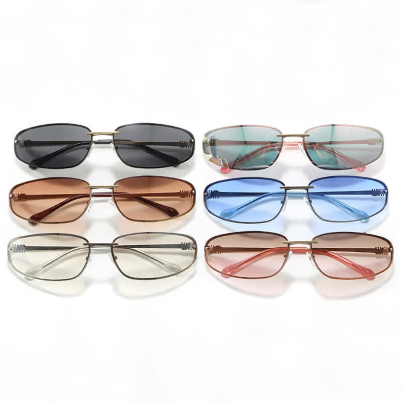 Spykay™ SG60683 Y2K Oval Frame Rimless Sunglasses