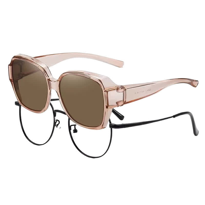 Spykay™ SG60859 Square Frame Polarized Driving Sunglasses Fit Over Glasses for Nearsighted People