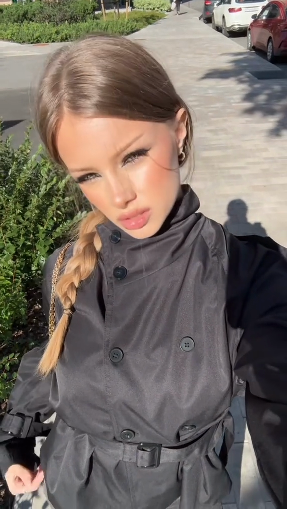 Black Double - Breasted Trench Coat