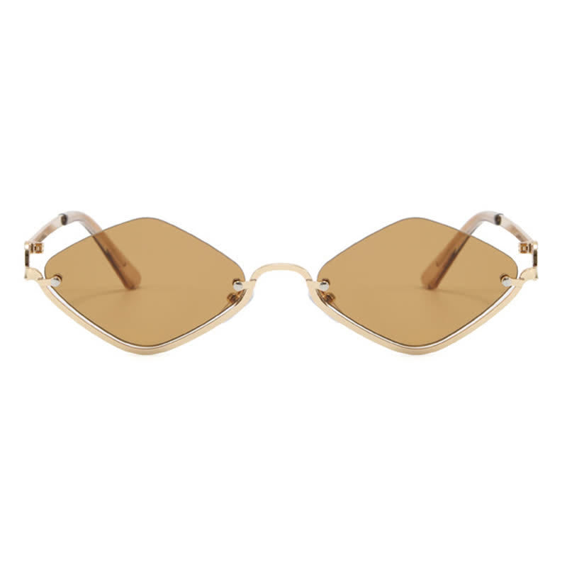 Spykay™ SG60868 Semi-Rimless Rhombus Small Frame Sunglasses