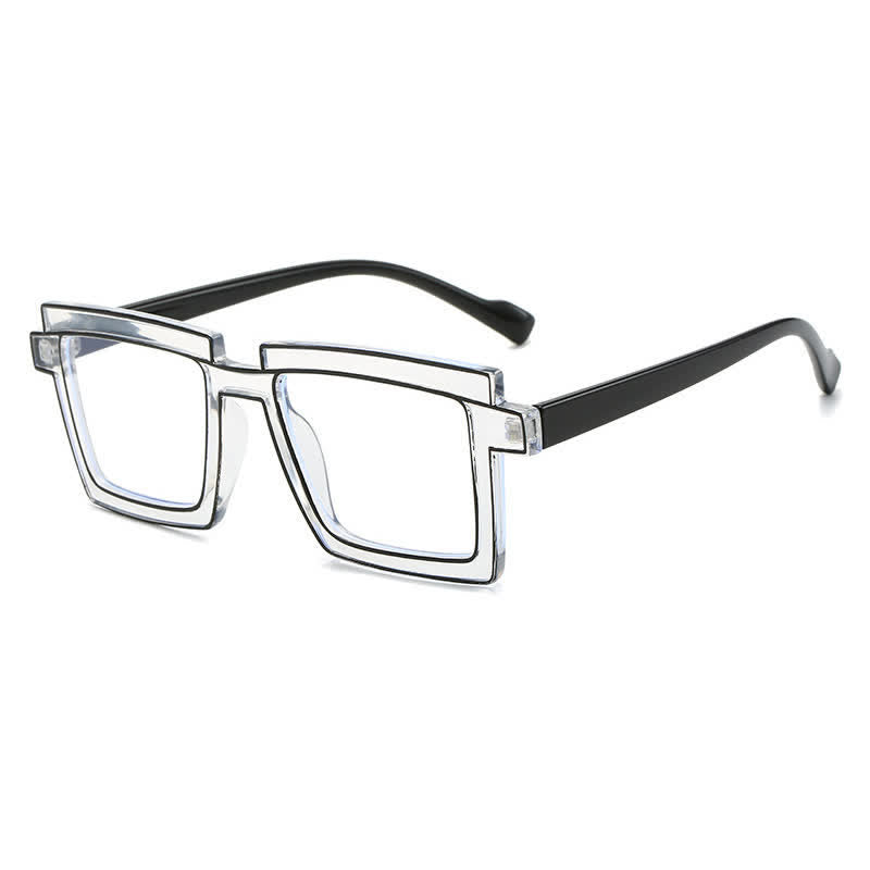 Spykay™ EG26813 Fluorescent Colorblock Square Frame Anti-blue Light Glasses