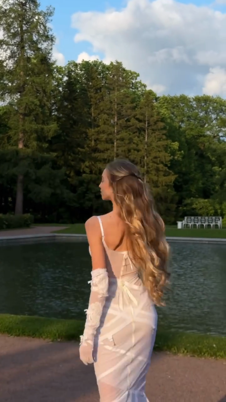 Sheer White Strappy Maxi Dress