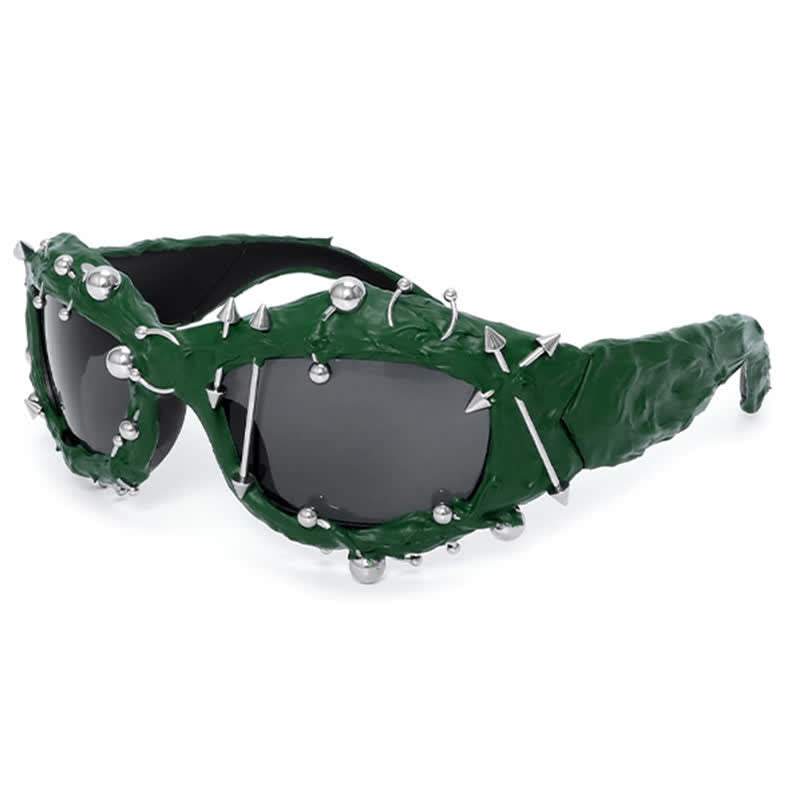 Spykay™ SG60924 CyberPunk Style Irregular Shaped Rivet Decor Sunglasses for Party
