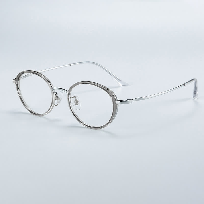 Spykay™ EG26720 Titanium Round Frame Anti-blue Light Hipster Glasses