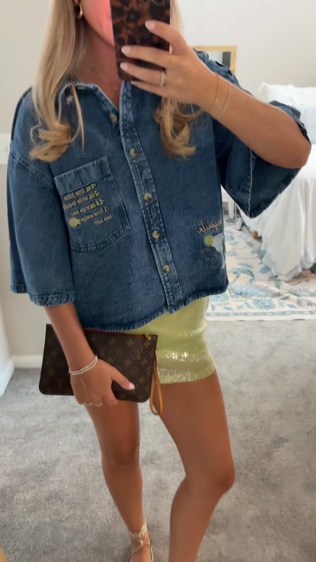 Oversized Denim Button - Up Jacket