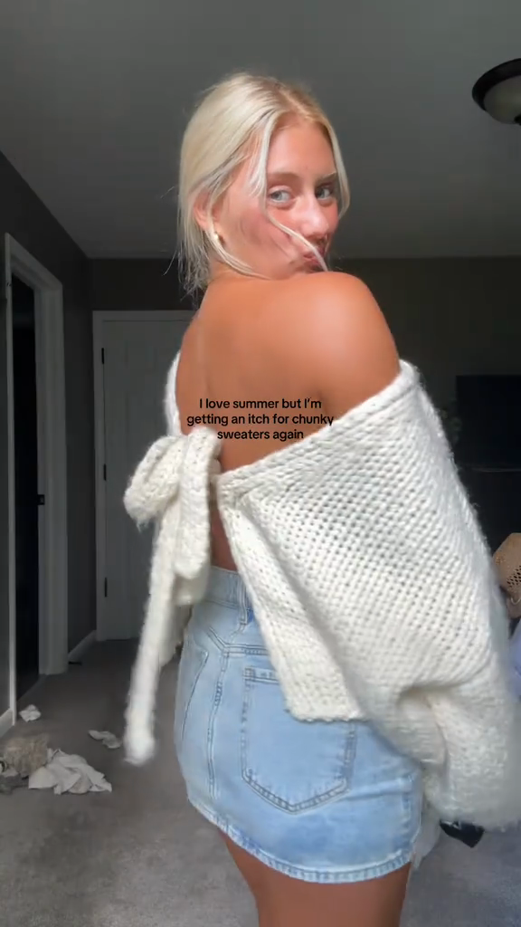 Off - the - Shoulder Chunky Knit Sweater