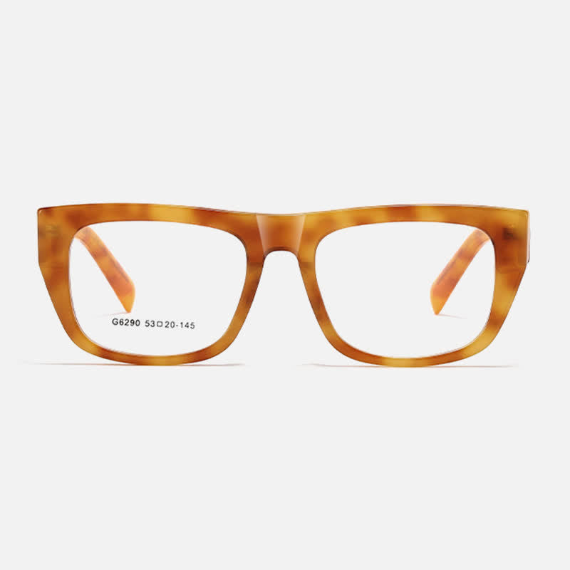 Spykay™ EG26818 Tortoise Shell Pattern Flat Top Square Frame Anti-blue Light Glasses