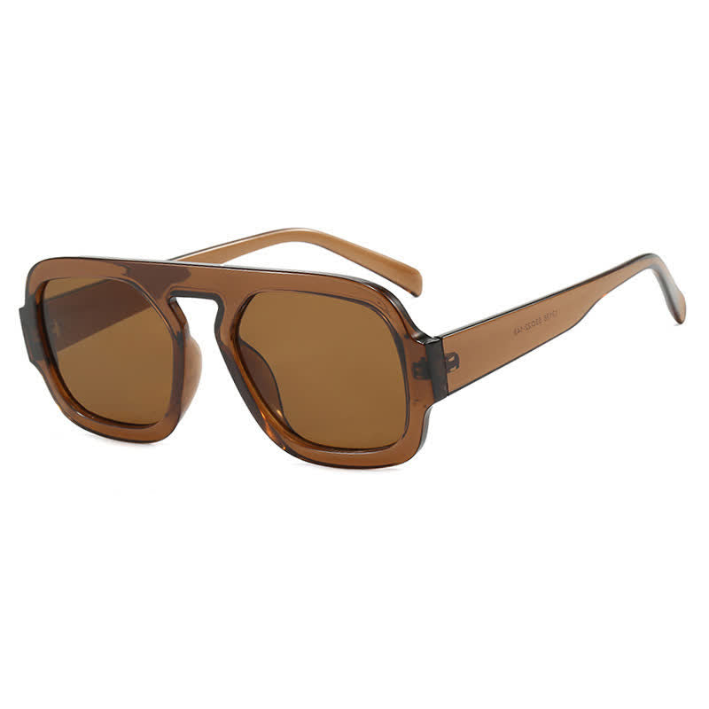 Spykay™ SG60722 Square Frame Leopard Print Cycling Aviator Sunglasses