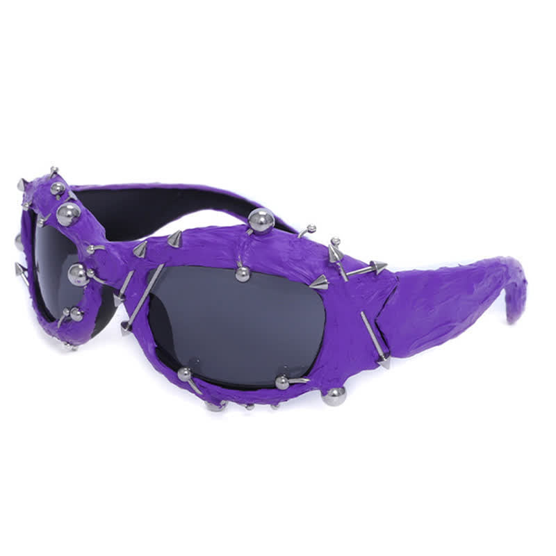 Spykay™ SG60924 CyberPunk Style Irregular Shaped Rivet Decor Sunglasses for Party