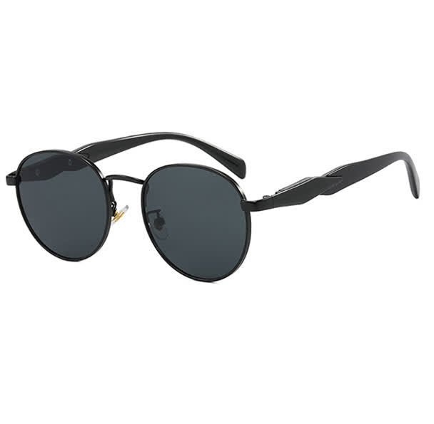 Spykay™ SG60714 Retro-Vintage Round Frame Metal Temples Sunglasses