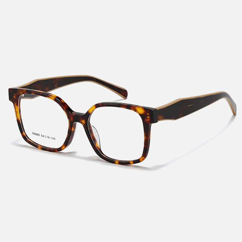 Spykay™ EG26789 Tortoise Shell Pattern Classic Square Frame Anti-blue Light Glasses