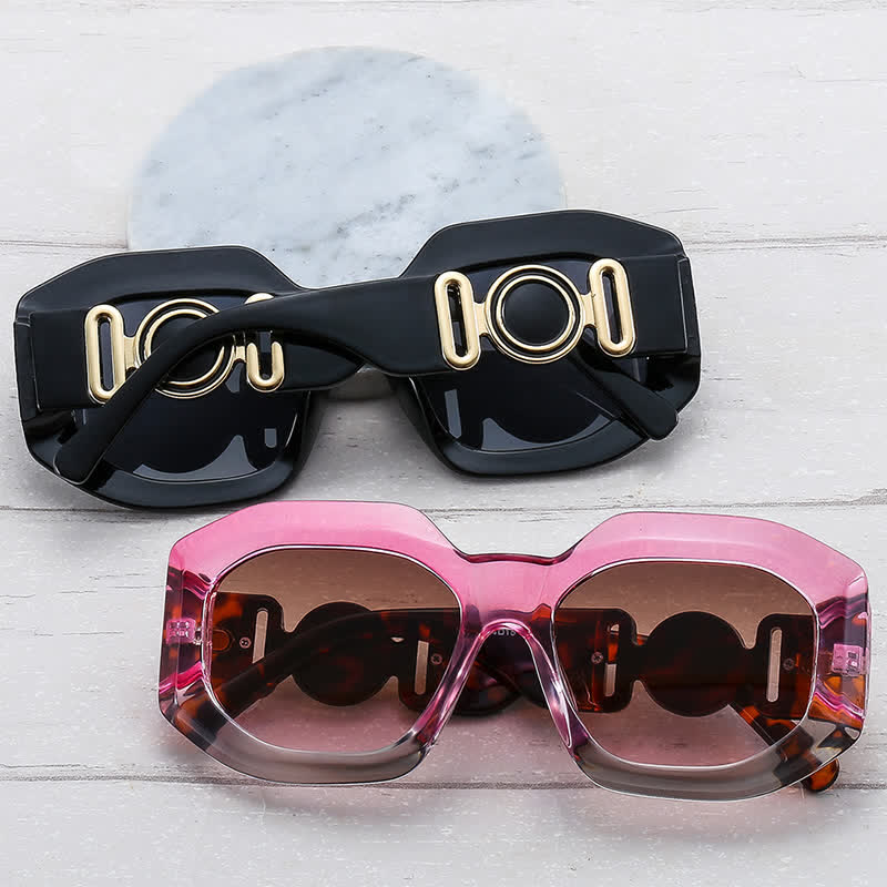 Spykay™ SG60947 Trendy Geometric Thick Frame Sunglasses