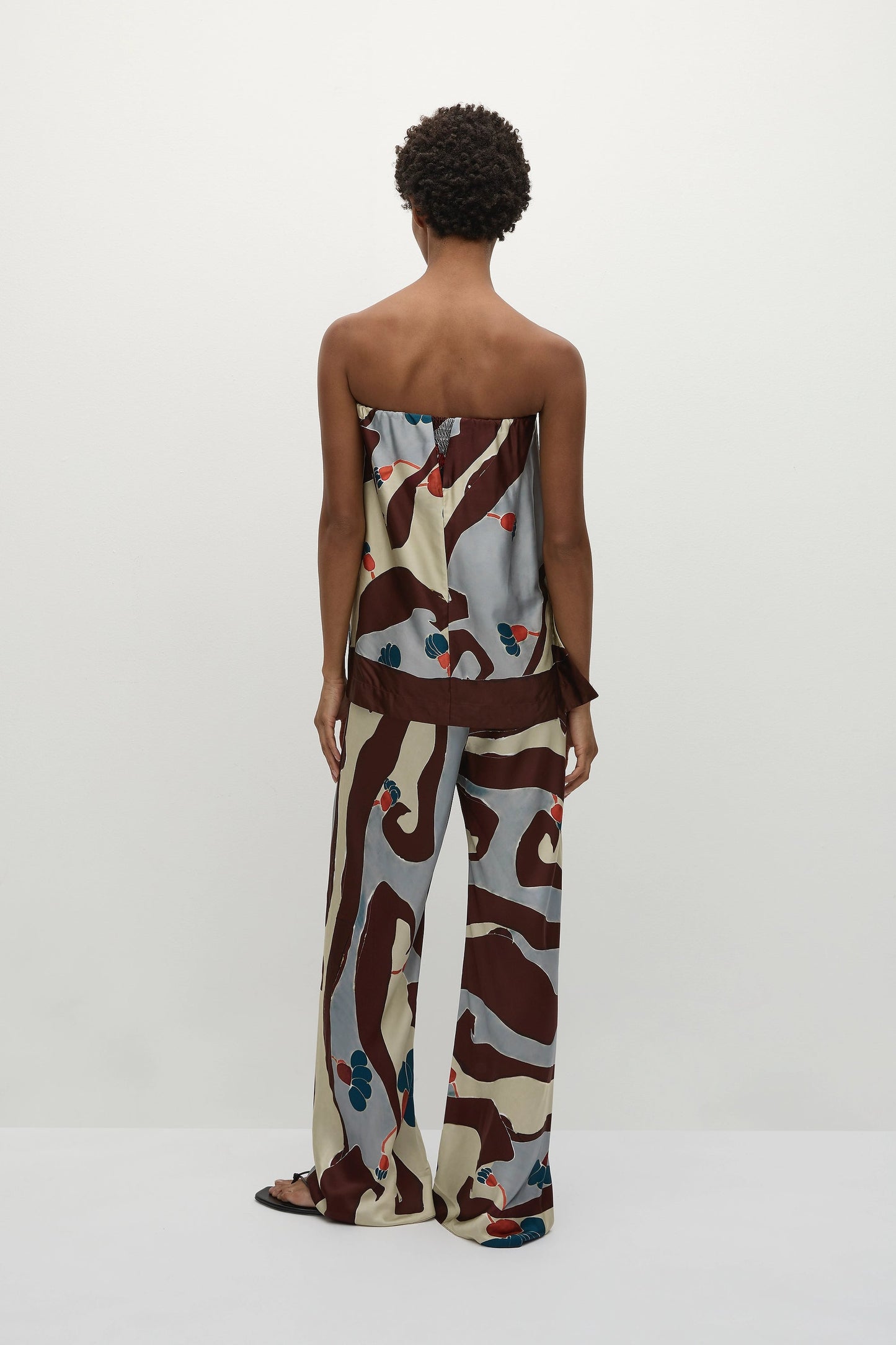 Printed Cami and Wide - Leg Pants Set