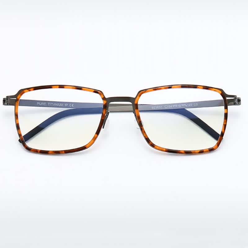 Spykay™ EG26820 Lightweight Titanium Square Frame Anti-blue Light Glasses