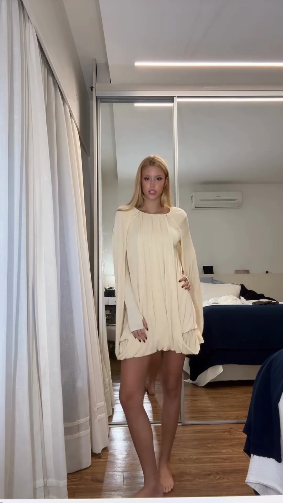 Creamy White Oversized Swing Dress