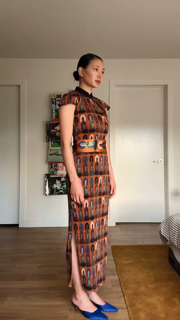 Printed Qipao Dress