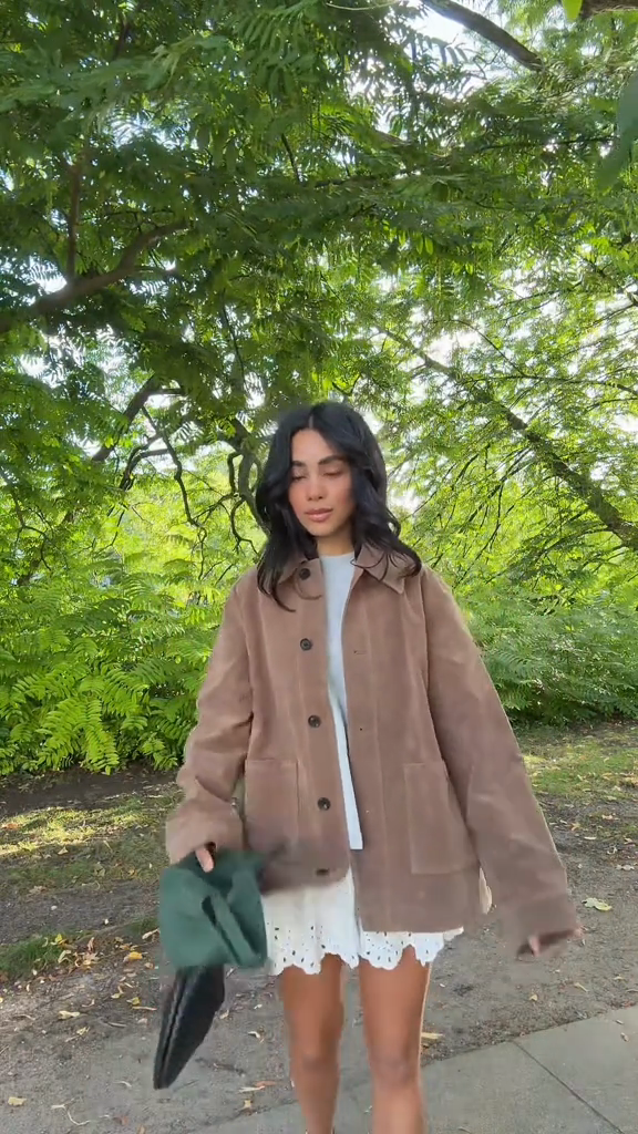 Beige Button - Up Jacket