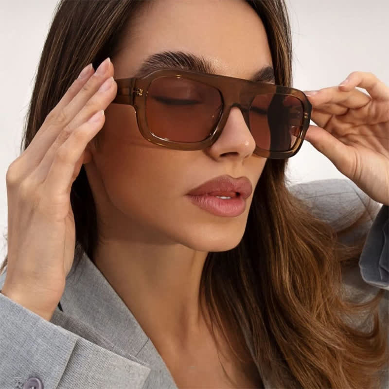 Spykay™ SG60920 Square Large Frame Trendy Sunglasses