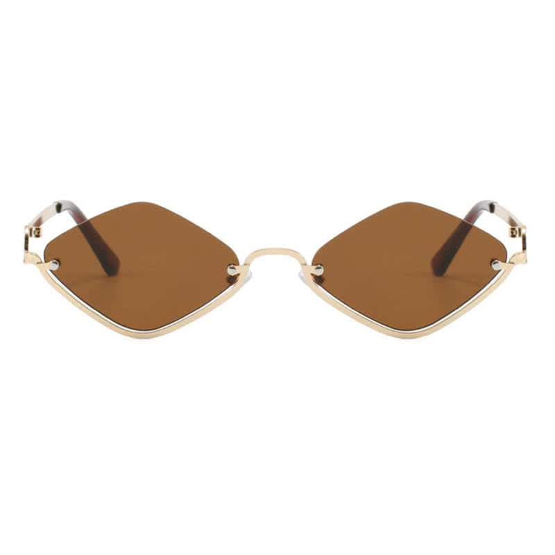 Spykay™ SG60868 Semi-Rimless Rhombus Small Frame Sunglasses