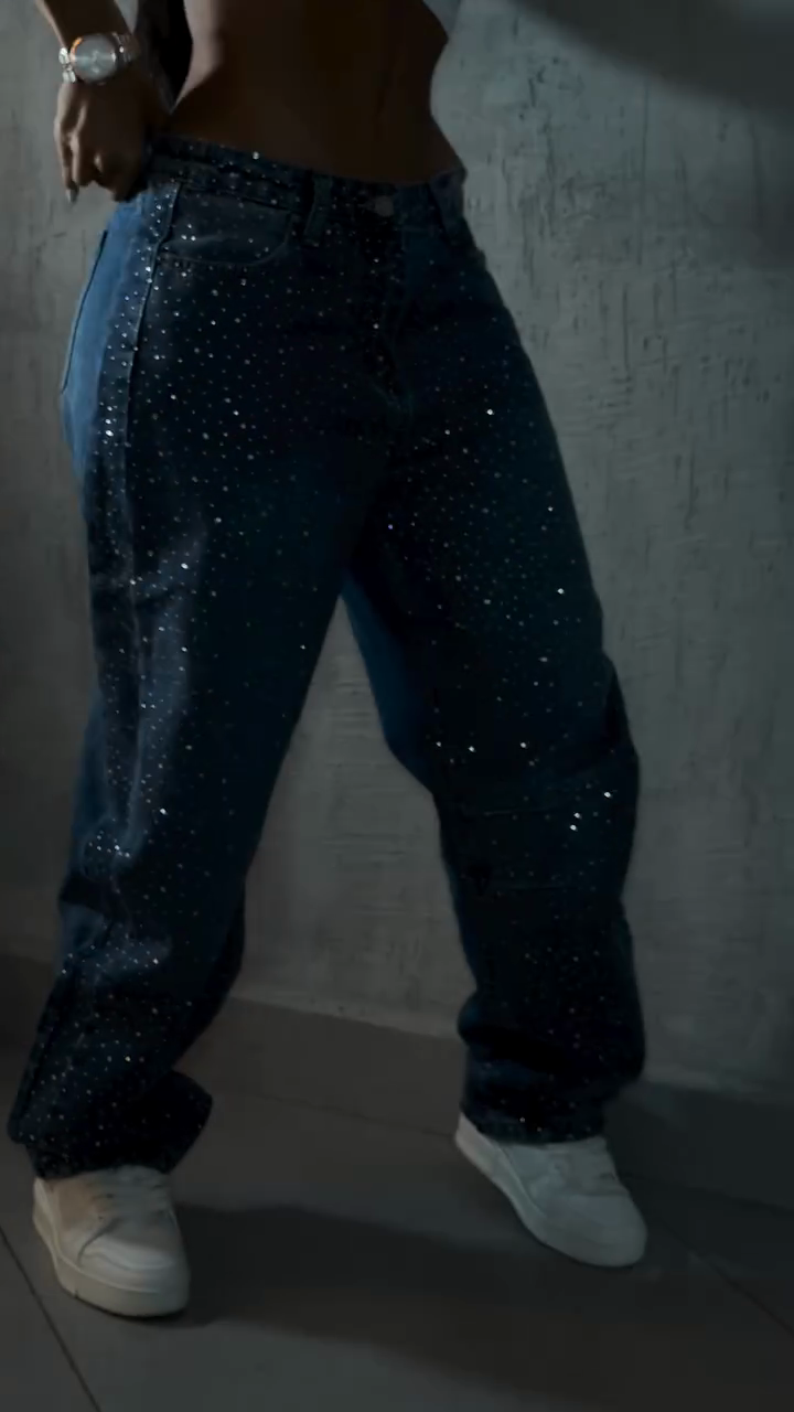 Sparkled Baggy Jeans