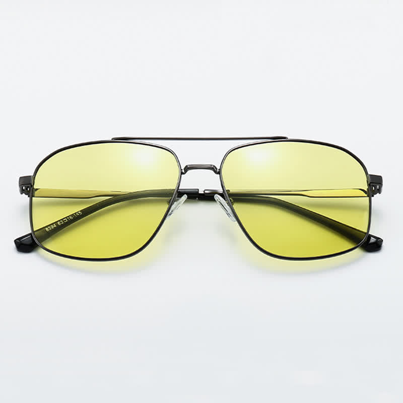 Spykay™ SG60937 Double Bridges Polarized Photochromic Aviator Sunglasses for Driving