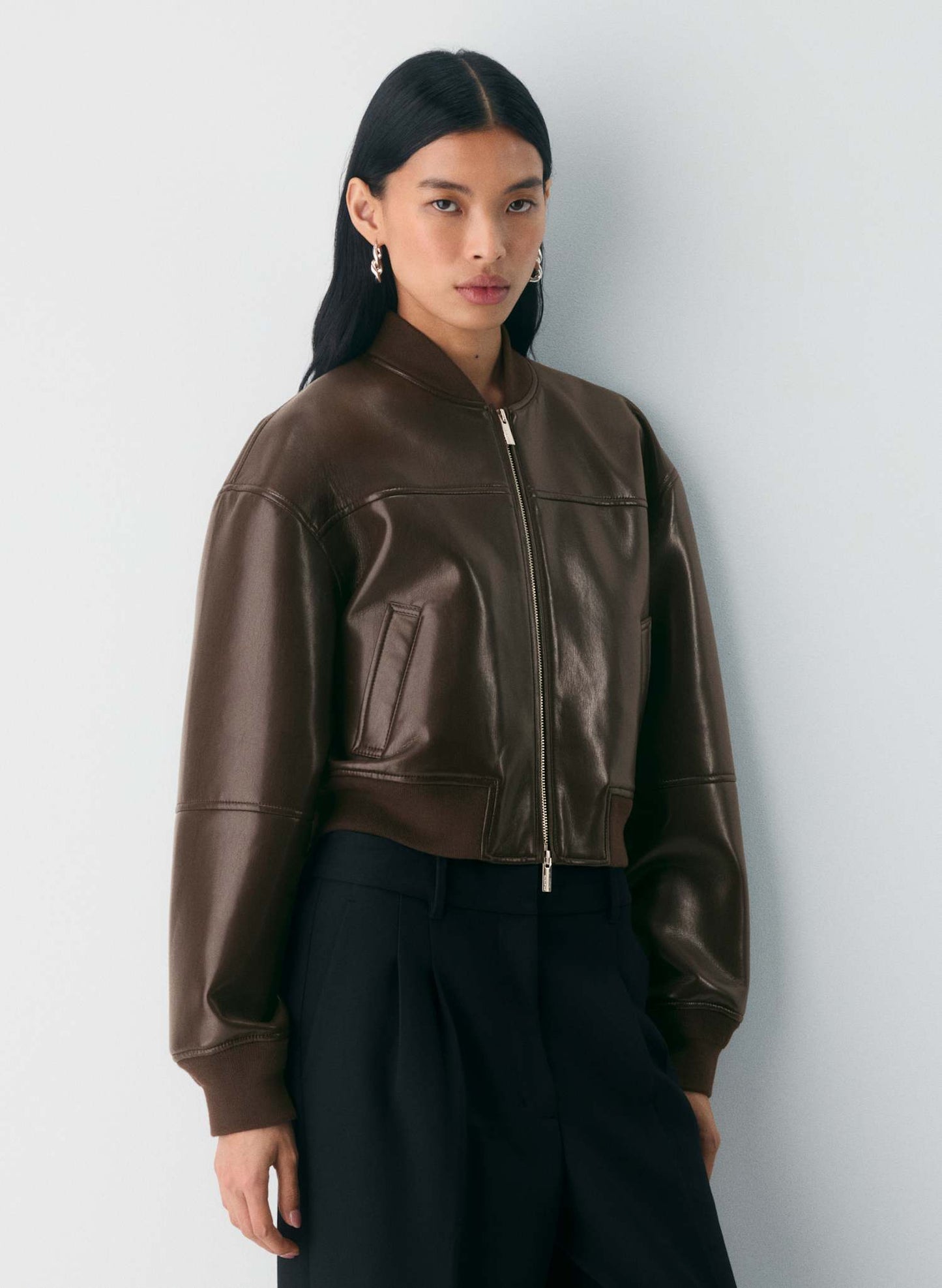 Leather Bomber Jacket