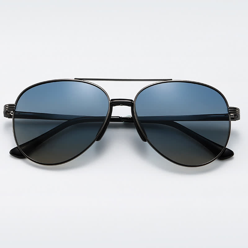Spykay™ SG60935 Double Bridges Hipster Polarized Photochromic Aviator Sunglasses