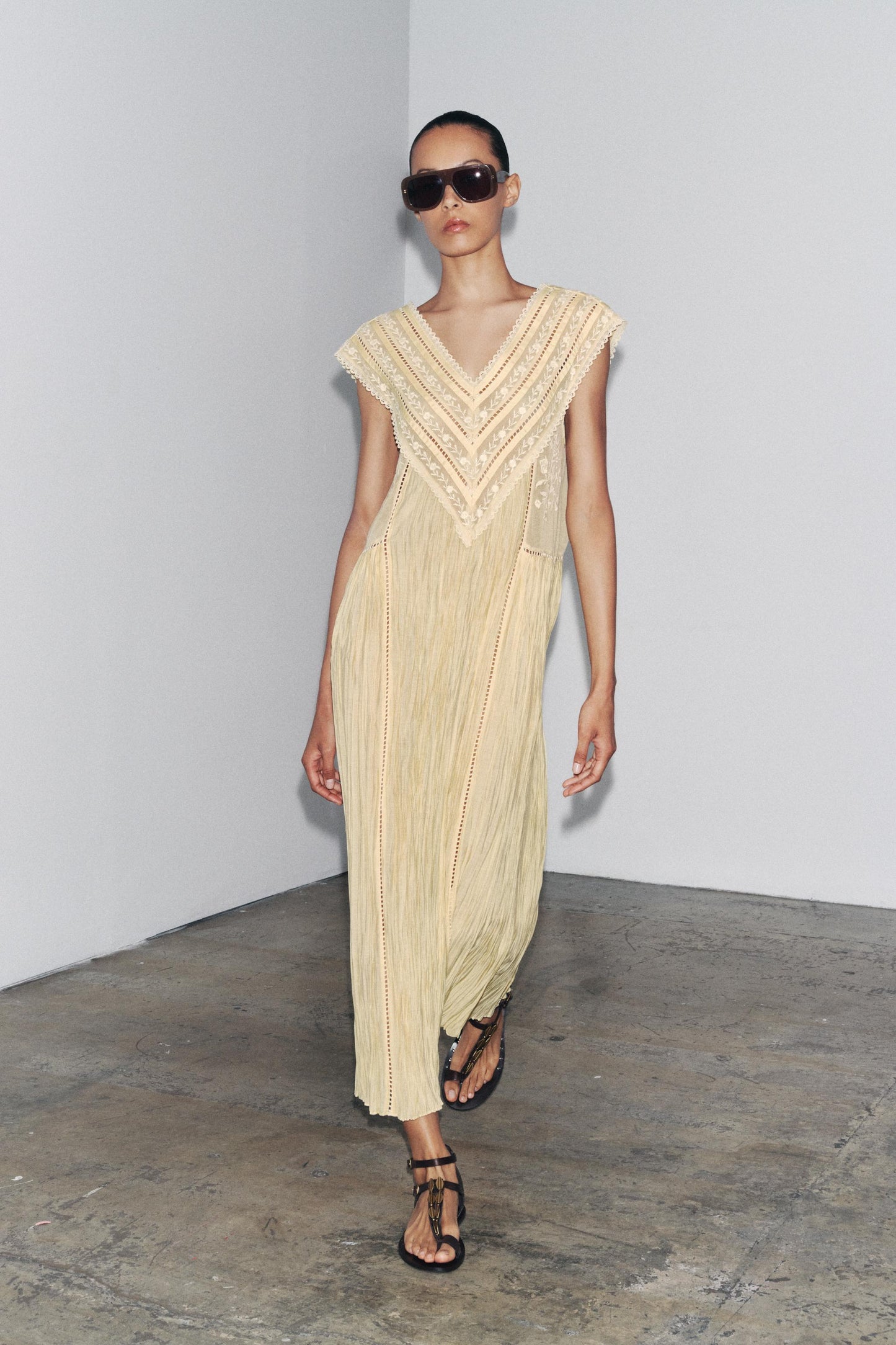 Ivory Embroidered Maxi Dress