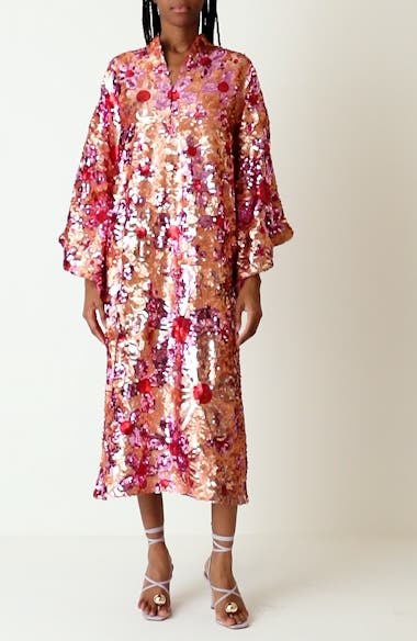 Sequin - Embroidered Midi Dress