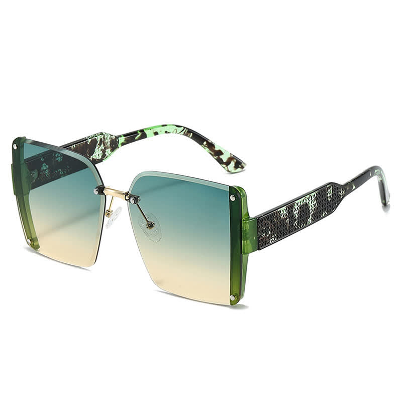 Spykay™ SG60835 Square Frame Oversized Rimless Sunglasses