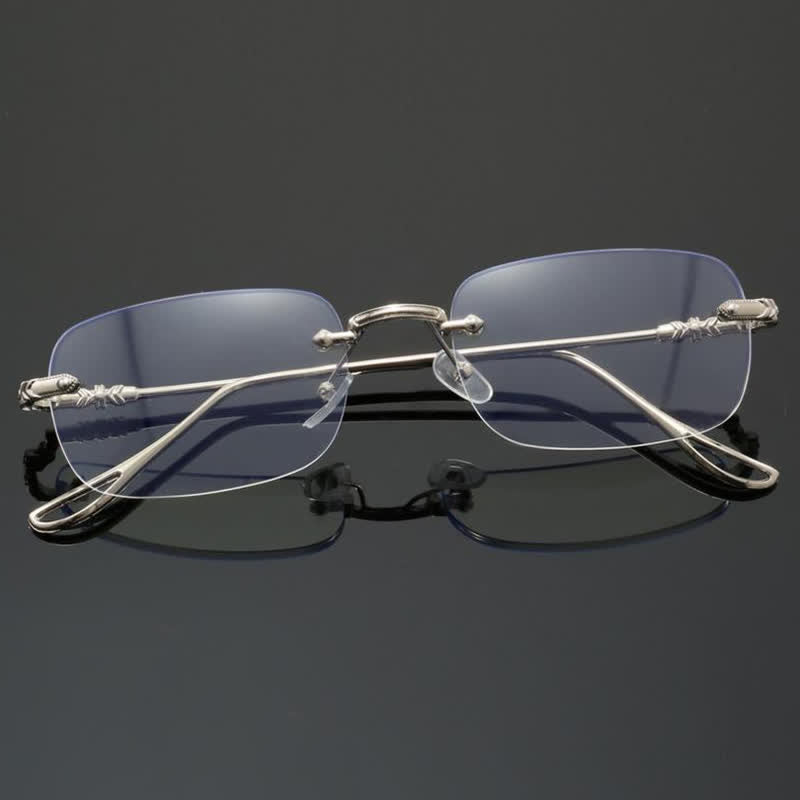 Spykay™ EG26748 Unisex Rimless Metal Frame Simple Anti-blue Light Glasses