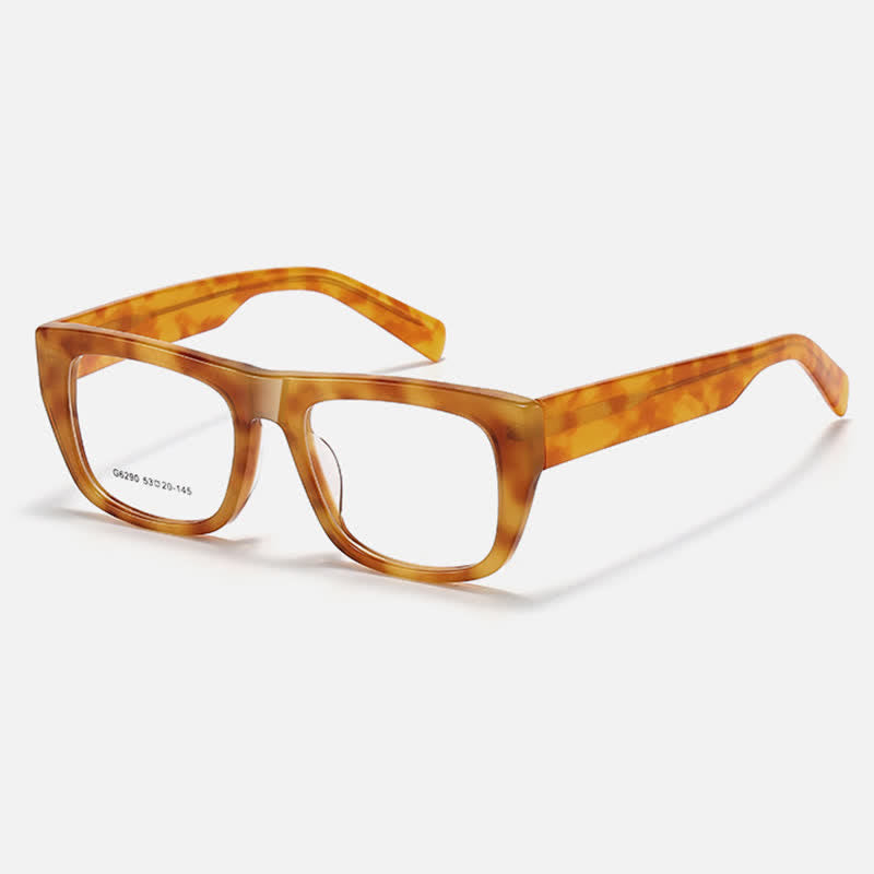 Spykay™ EG26818 Tortoise Shell Pattern Flat Top Square Frame Anti-blue Light Glasses