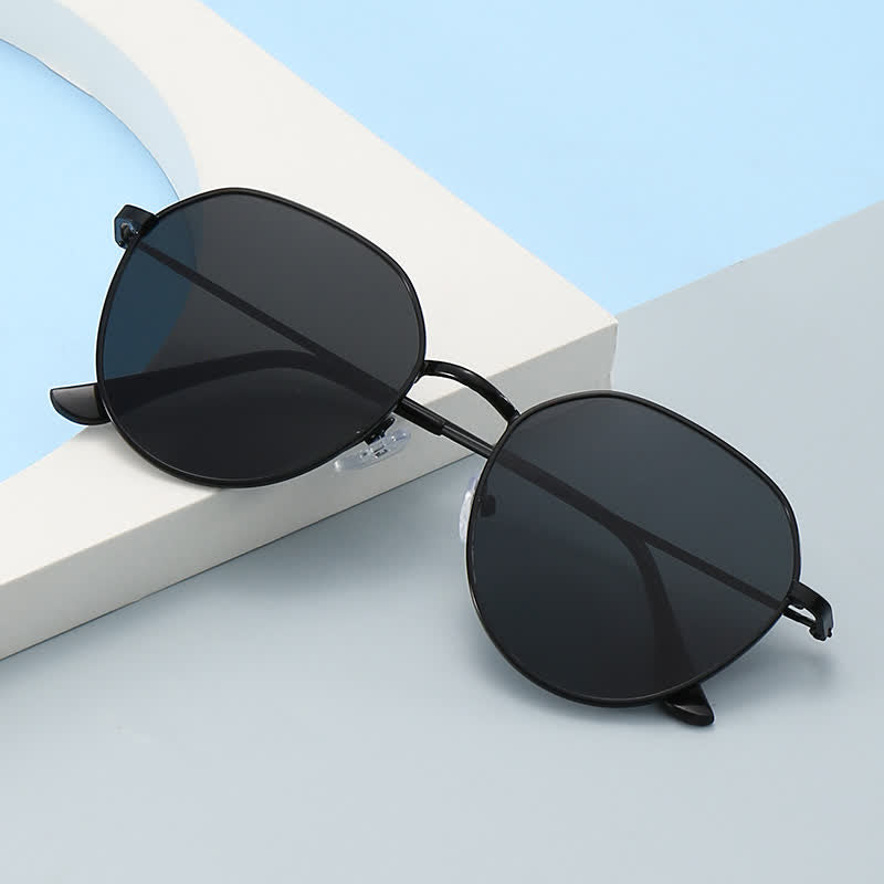 Spykay™ SG60749 Round Frame Metal Temples Vintage Sunglasses