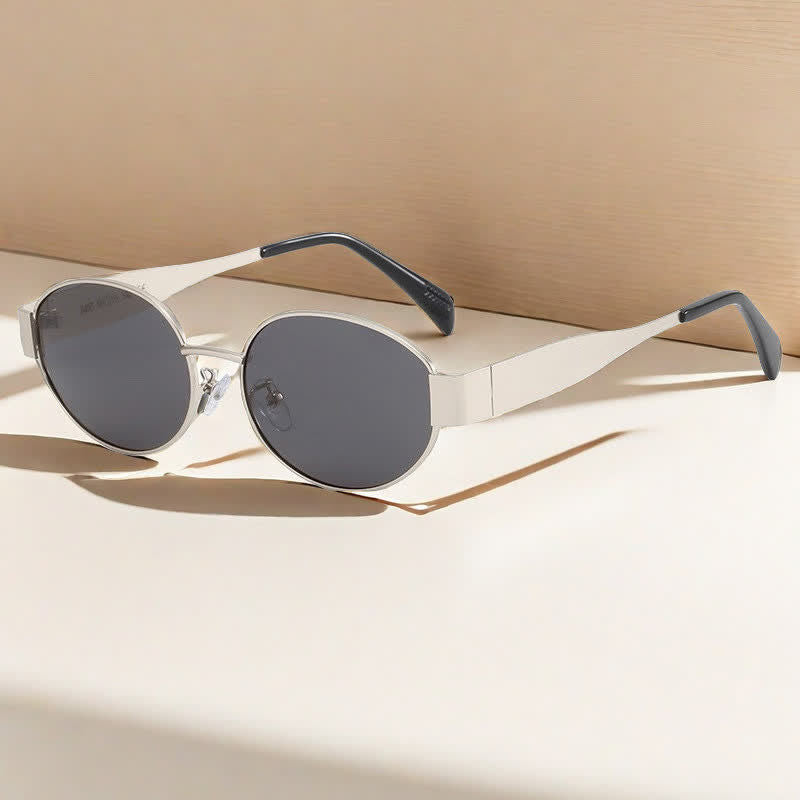 Spykay™ SG60707 Oval Frames Metal Temples Retro-Vinatge Sunglasses