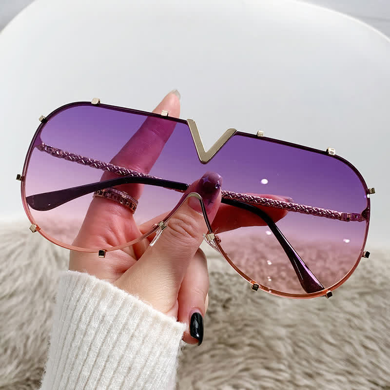 Spykay™ SG60833 'V' Design Hipster Aviator Sunglasses