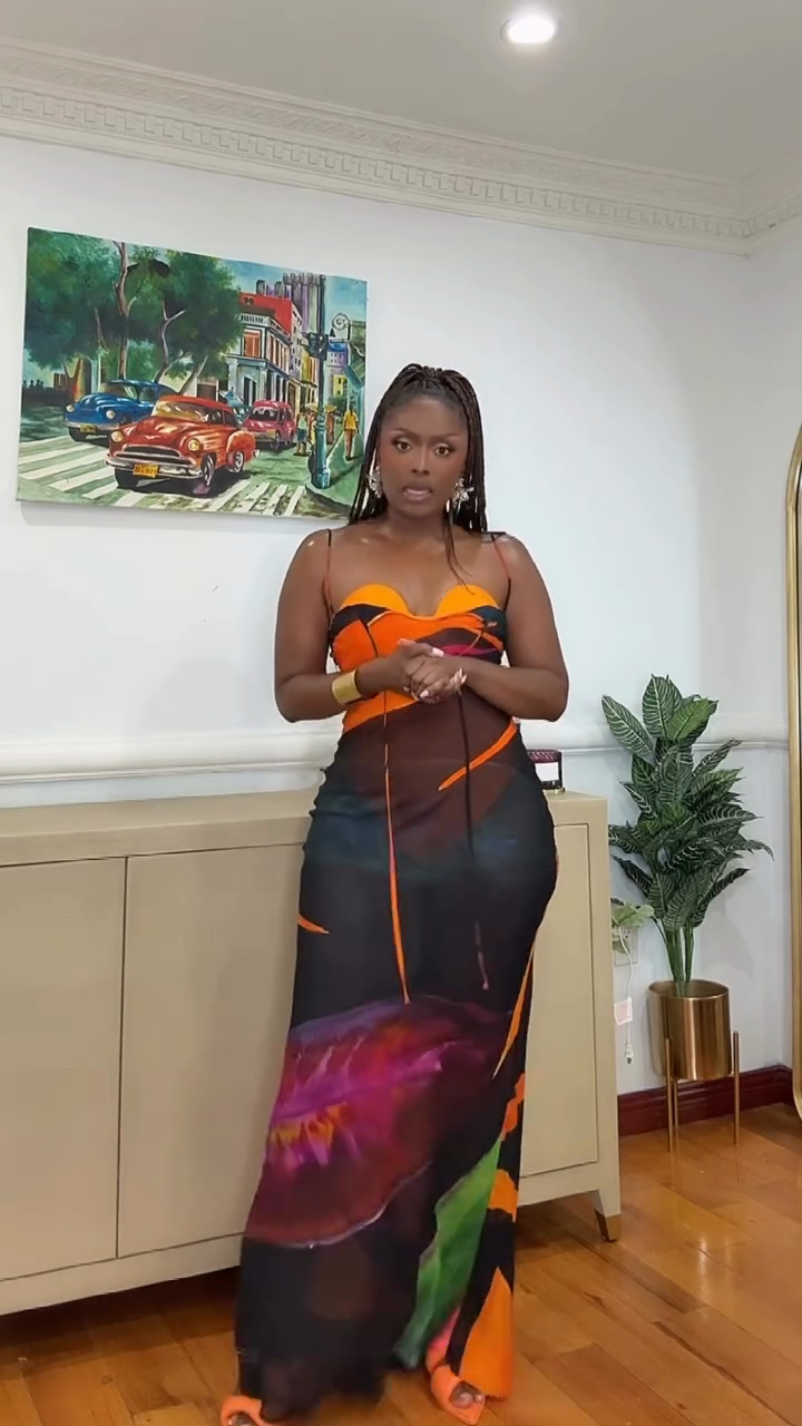 Color - Block Halter Maxi Dress