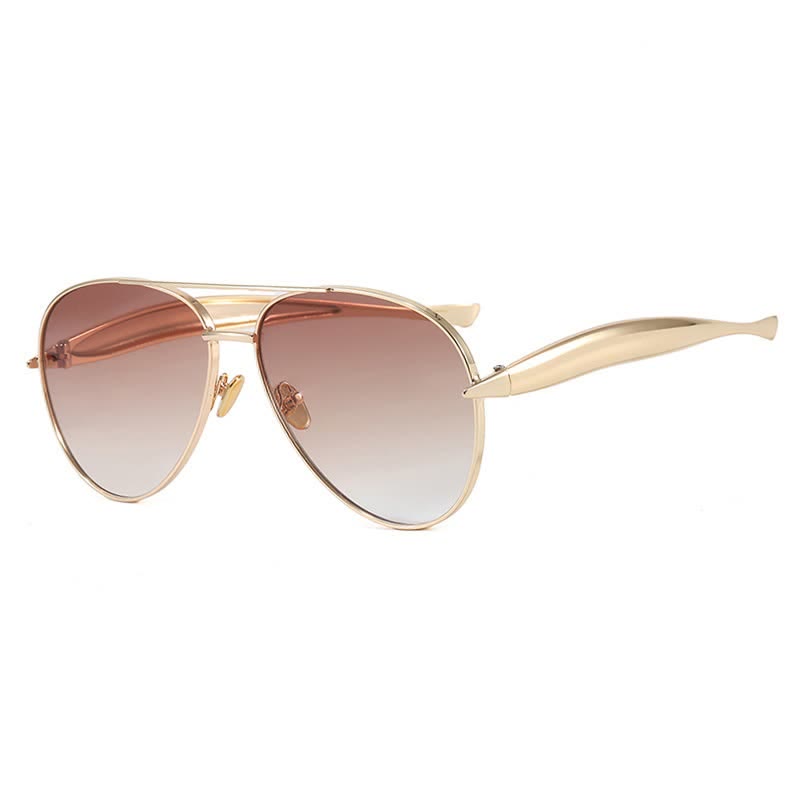 Spykay™ SG60665 Vintage Double Bridges Aviator Frame Sunglasses
