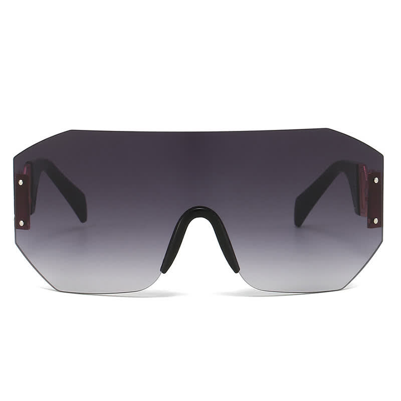 Spykay™ SG60863 One-piece Rimless Oversized Tined Sunglasses