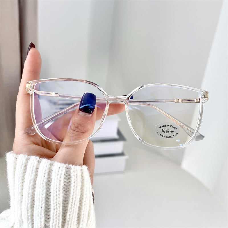 Spykay™ EG1013 Women's TR90 Oval Frame Fashion Minimalist Blue Light Blocking Glasses, Suitable For School