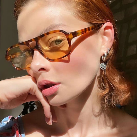 Spykay™ SG60851 Double Bridges Square Frame Retro Sunglasses