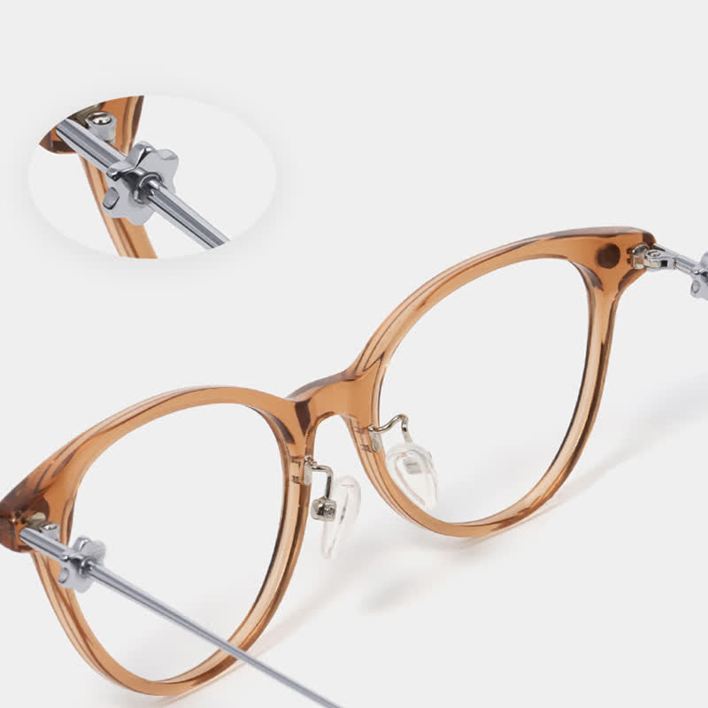 Spykay™ EG26729 Butterfly Titanium Frame Flower Temples Anti-blue Light Glasses