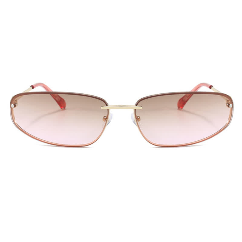 Spykay™ SG60683 Y2K Oval Frame Rimless Sunglasses