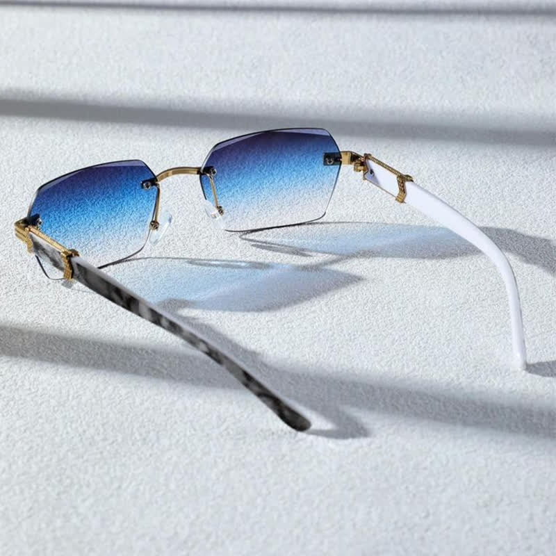 Spykay™ SG60746 Rimless Geometric Frame Tinted Sunglasses