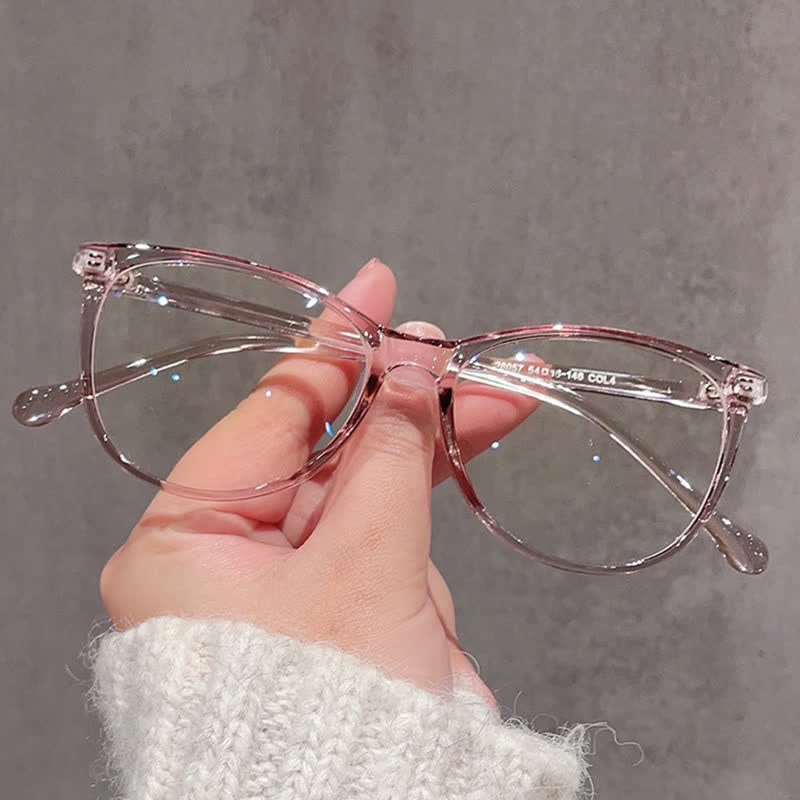 Spykay™ EG1012 Women's Round PC Frame Personality Fashion Clear Lens Glasses With Gradient Tint Clear Glasses Accessories